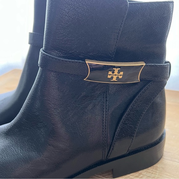 New Tory Burch Perrine Leather Ankle Boot in Black Size 6.5 - Picture 10 of 11